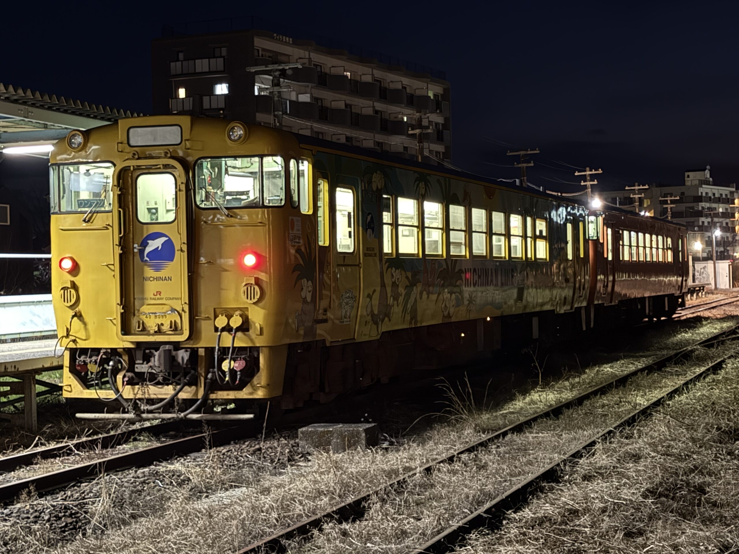 キハ40 8098 8099 志布志駅 2両編成最終日 タラコ ナッシー 日南線