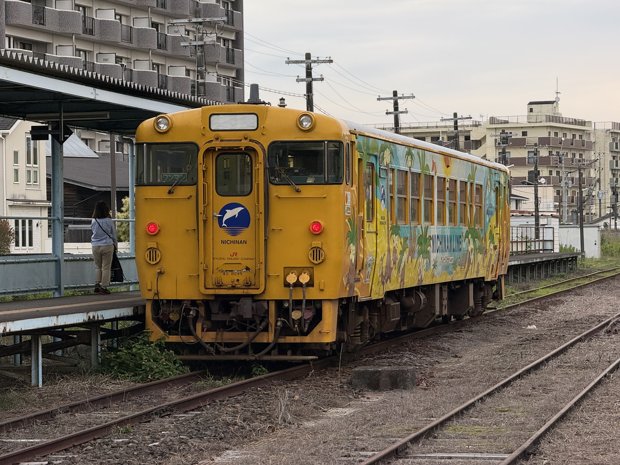 志布志駅 キハ40 8099 ナッシーカラー