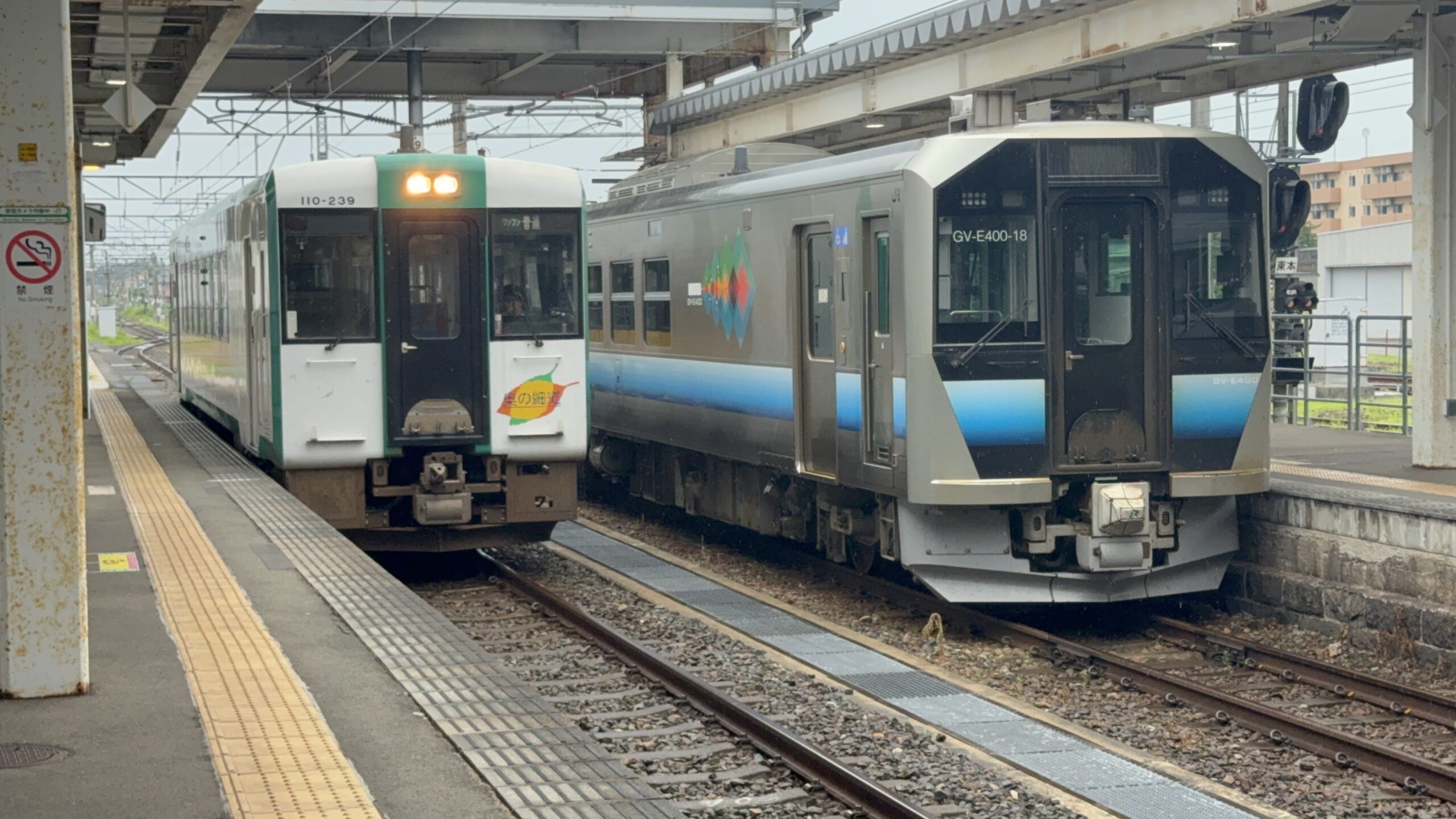 陸羽西線 キハ110 車内 新庄発車前