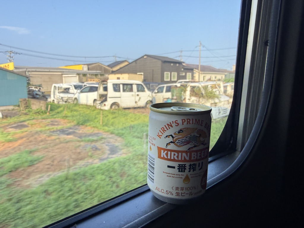 特急きりしま1号・車内でビール