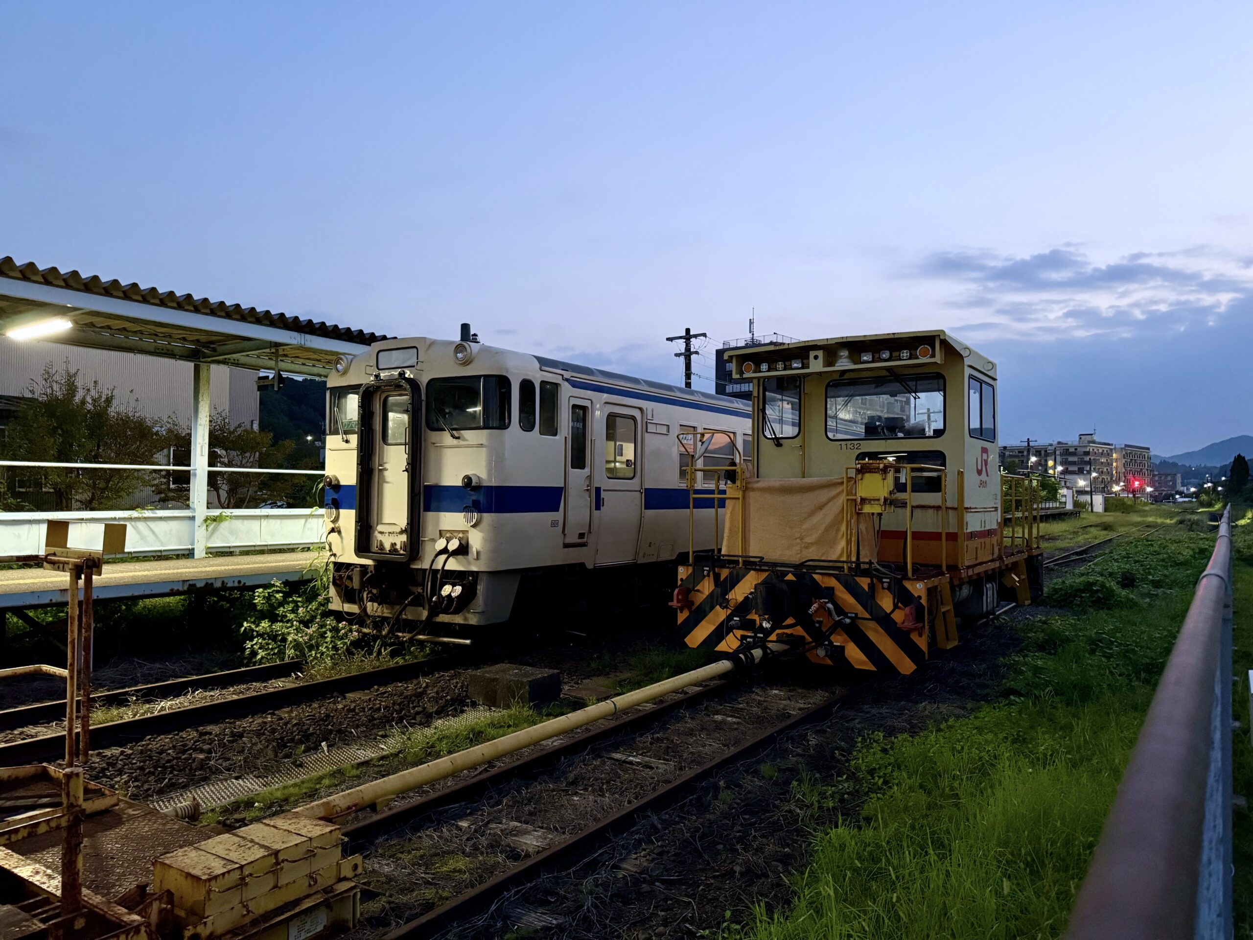 志布志駅 キハ40 8104 20.1℃ 少し冷んやり 線路災害で南郷以南運休